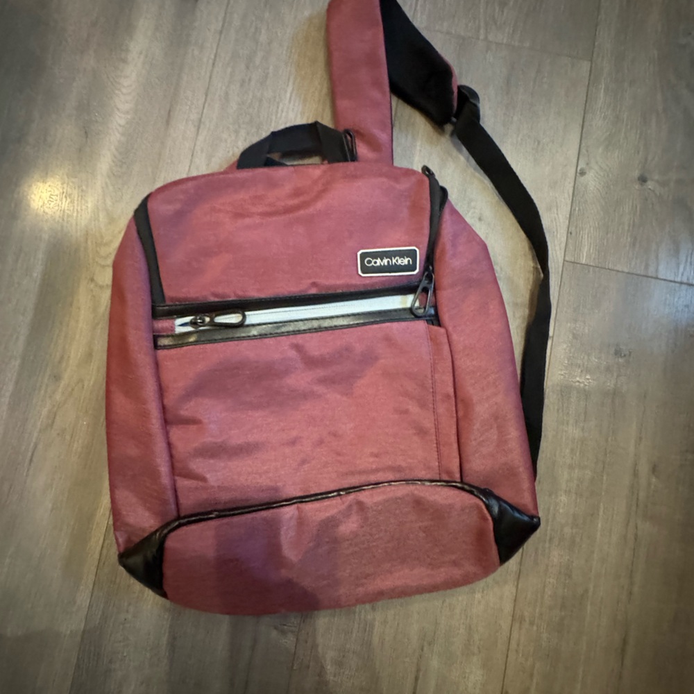 Calvin Klein Men's Red and Black Backpack